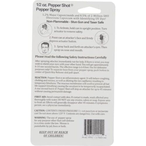 Pepper Shot Pepper Spray Key Chain