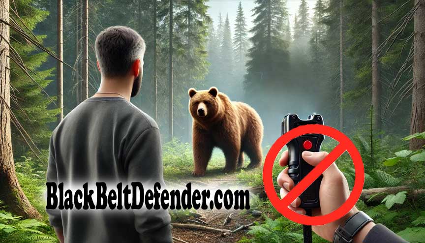 cannot use stun guns on bears